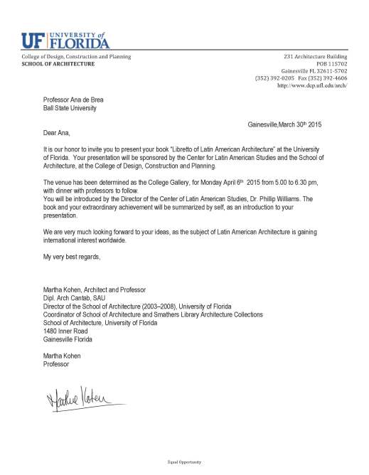 Invitation Ana de Brea